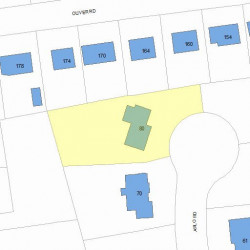 80 Arlo Rd, Newton, MA 02464 plot plan