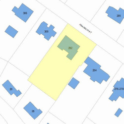 292 Franklin St, Newton, MA 02458 plot plan