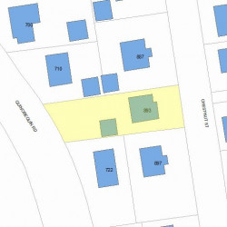 893 Chestnut St, Newton, MA 02468 plot plan