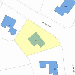 91 Intervale Rd, Newton, MA 02459 plot plan