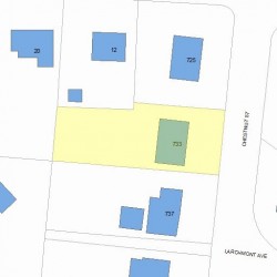 733 Chestnut St, Newton, MA 02468 plot plan