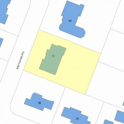 72 Beethoven Ave, Newton, MA 02468 plot plan