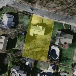 210 Cotton St, Newton, MA 02458 aerial view