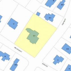 621 Centre St, Newton, MA 02458 plot plan