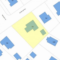 128 Allerton Rd, Newton, MA 02459 plot plan