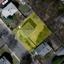 31 Taft Ave, Newton, MA 02465 aerial view