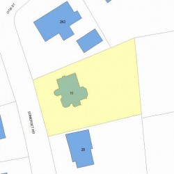 16 Somerset Rd, Newton, MA 02465 plot plan