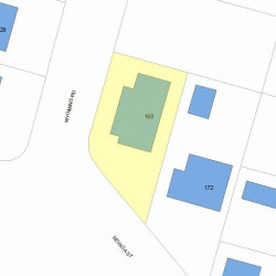 168 Nevada St, Newton, MA 02460 plot plan