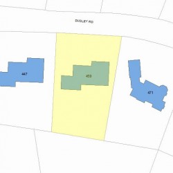 459 Dudley Rd, Newton, MA 02459 plot plan