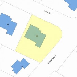 103 Levbert Rd, Newton, MA 02459 plot plan