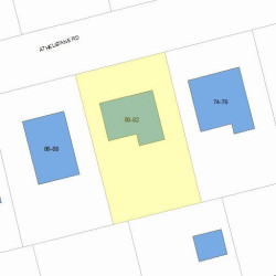 82 Athelstane Rd, Newton, MA 02459 plot plan