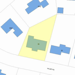 69 Miller Rd, Newton, MA 02459 plot plan