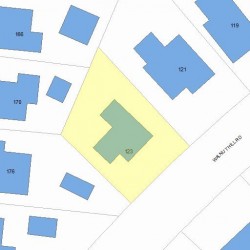 123 Walnut Hill Rd, Newton, MA 02461 plot plan