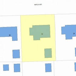 30 Hamlin Rd, Newton, MA 02459 plot plan