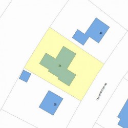 34 Clearwater Rd, Newton, MA 02462 plot plan