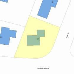 526 Quinobequin Rd, Newton, MA 02468 plot plan