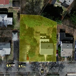 41 Waldorf Rd, Newton, MA 02461 aerial view