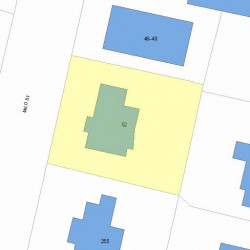 52 Milo St, Newton, MA 02465 plot plan