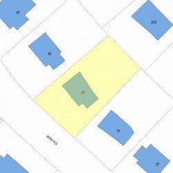 37 Bow Rd, Newton, MA 02459 plot plan