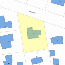 32 Stuart Rd, Newton, MA 02459 plot plan