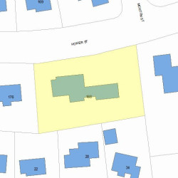 168 Homer St, Newton, MA 02459 plot plan