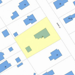 27 Shaw St, Newton, MA 02465 plot plan