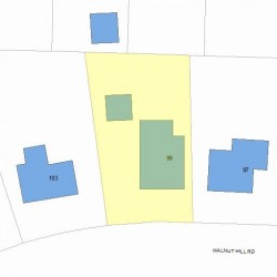 99 Walnut Hill Rd, Newton, MA 02461 plot plan