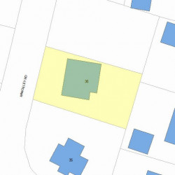 36 Rangeley Rd, Newton, MA 02465 plot plan