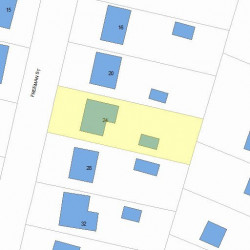 24 Freeman St, Newton, MA 02466 plot plan