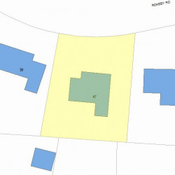 47 Rokeby Rd, Newton, MA 02468 plot plan