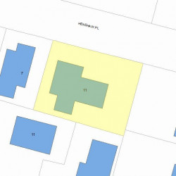 11 Henshaw Pl, Newton, MA 02465 plot plan