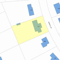 119 Dane Hill Rd, Newton, MA 02461 plot plan