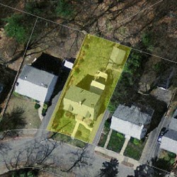 75 Carl St, Newton, MA 02461 aerial view