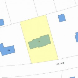 91 Avalon Rd, Newton, MA 02468 plot plan