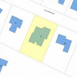 21 Columbine Rd, Newton, MA 02459 plot plan