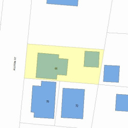 66 Allison St, Newton, MA 02458 plot plan