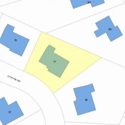 84 Cynthia Rd, Newton, MA 02459 plot plan