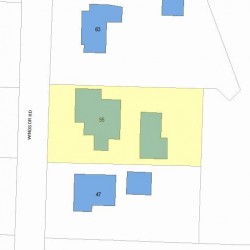 55 Windsor Rd, Newton, MA 02468 plot plan