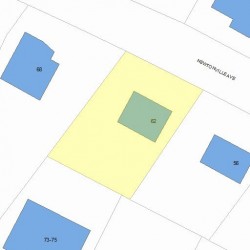 62 Newtonville Ave, Newton, MA 02458 plot plan