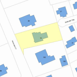 94 Highland St, Newton, MA 02465 plot plan