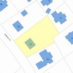 165 Berkeley St, Newton, MA 02465 plot plan