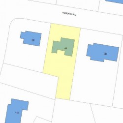 44 Kendall Rd, Newton, MA 02459 plot plan