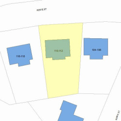 112 Rowe St, Newton, MA 02466 plot plan