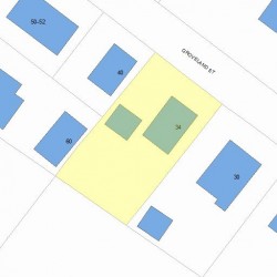 34 Groveland St, Newton, MA 02466 plot plan