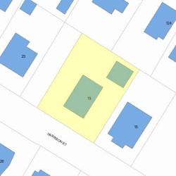 19 Harrison St, Newton, MA 02461 plot plan