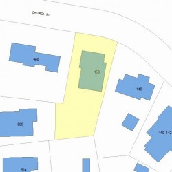 150 Church St, Newton, MA 02458 plot plan