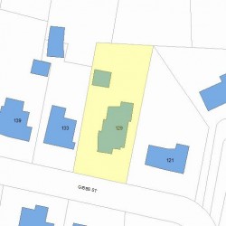 129 Gibbs St, Newton, MA 02459 plot plan
