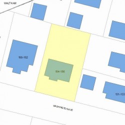 154 Washington Ave, Newton, MA 02465 plot plan