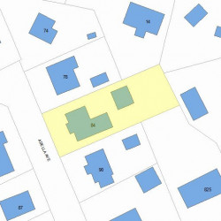 84 Adella Ave, Newton, MA 02465 plot plan