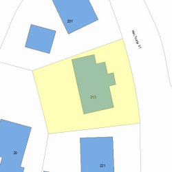 213 Waltham St, Newton, MA 02465 plot plan